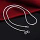 thumbnail image 2 of 40-75cm 925 Sterling Silver 1MM/2MM/3MM solid Snake Chain Necklace For Men Women Fashion Jewelry for pendant free shipping, 2 of 5