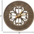 thumbnail image 2 of Villanova 21" Indoor Outdoor Wall Clock, 2 of 2