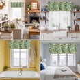 thumbnail image 5 of Floral Window Valance for Kitchen, Sage Green Leaves Plants Branches Rod Pocket Short Curtain for Small Windows, Light Filtering Decorative Valance, 60 x 14 Inch, 1 Panel, 5 of 9
