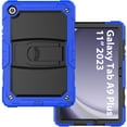 thumbnail image 2 of Dteck Case for Samsung Galaxy Tab A9+ Plus Case 11" 2023 (SM-X210/X216/X218), Heavy Duty Shockproof Protective Case with Screen Protector, Built-in Stand, Shoulder Strap,Deep Blue, 2 of 7