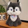 thumbnail image 2 of Peluche con bonito perro de peluche de husky de dibujos animados con pañuelo de 35 cm, 2 of 2
