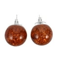 thumbnail image 6 of HINTRMENT 1 Pair Ball Stud Earrings for Women Resin Round Ball Shape Comfortable Wear Evening Parties, 6 of 8