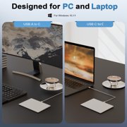 Wireless Bluetooth Wired Touchpad for Windows 10/11, 3 Connection Modes, Multi-Gesture, Compatible with PC Laptop Computer