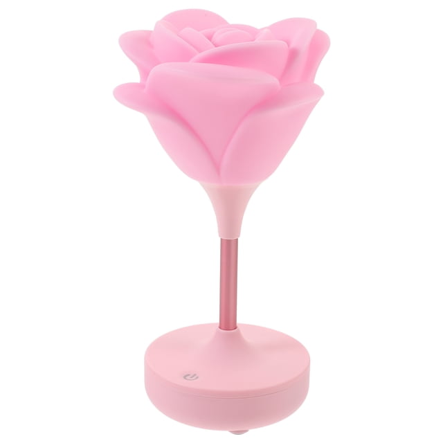 Shisuyan Lampe 3D USB Rechargeable Tactile Veilleuse 3 Réglages à Intensité Réglable Lampe Décorative Romantique (Rose)