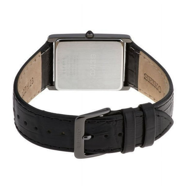 Seiko Men's Solar Black Dial Black Leather Watch SUP881 - Walmart.com