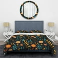 thumbnail image 3 of Designart "Botanical Rhythms" Orange Floral Bedding Covert Set - Cottage Bed Set With 1 Sham, 3 of 5