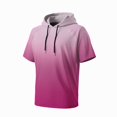 thumbnail image 4 of JULMCOMO Men's Shirts Ombre Gradient Quick Dry Drawstring Hooded Travel Casual T Shirt Short Sleeve Loose Fit Summer Hoodie Ginger 2XL, 4 of 6