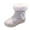 White, variant on Otqutp Round Toe Shoes for Toddler Girls Shoes Butterfly Embroidered Warm Cotton Boots Embroidered Boots National Style Boots Princess Cotton Boots(A,3-3.5 Years)