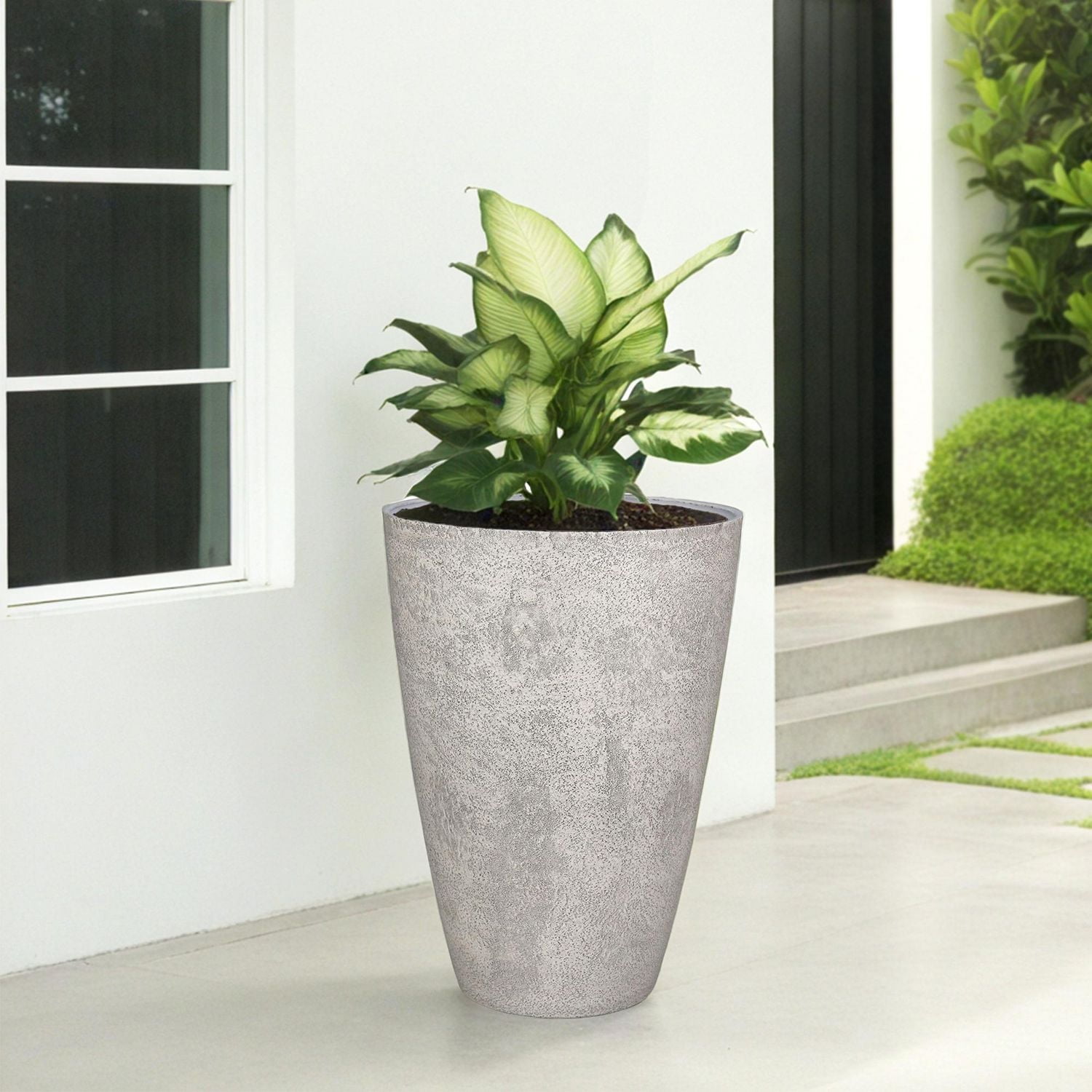 Grey Concrete Planter, Decorative Planter
