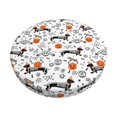 Bar Stool Covers, halloween pumpkin dog NonSlip Bar Stool Seat Covers