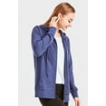 thumbnail image 3 of TheLovely Women's Lightweight Cotton Blend Long Sleeve Zip Up Thin Hoodie Jacket, 3 of 4