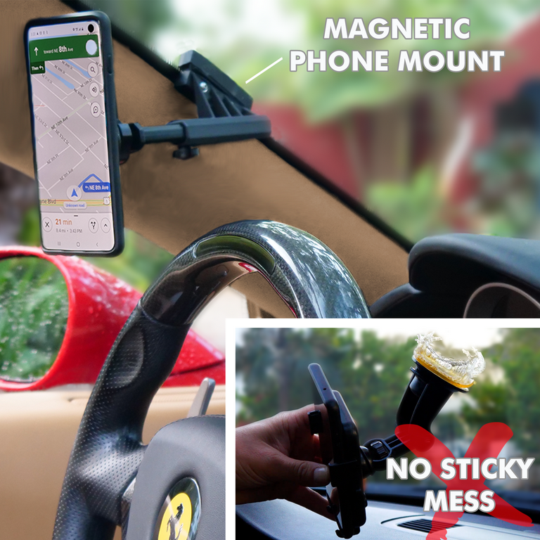 NEOS Magnetic Vehicle Phone Holder (Mount Version D) Best and Reliable  Windshield Universal Car and Boat Mount for iPhone, Samsung, Moto, Huawei,  Nokia, LG, Smartphones 