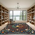 thumbnail image 2 of ODIKA 5' x 7' Machine Washable Non-Slip Area Rug, oriental floral High Traffic Rug, Blue, 1125338, 2 of 7