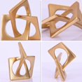 thumbnail image 6 of KY Modern Geometric Sculpture White Knot Statue Decor, Home White Bookcase Centerpiece jax Decorative, Geometric Tabletop Sculpture and Figurines, For White Home Decor Accent Cube Decorative Ornaments, 6 of 8