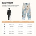thumbnail image 2 of Cauagu Animals Travel World Map Pajama Pants for Women Loose Fit Wide Leg Trouser Pants Casual Elastic Waist Drawstring Lounge Pants, 2 of 6