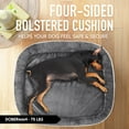 thumbnail image 2 of Ophanie Gray Luxury Sofa-Style Pet Orthopedic Bed for Large Dogs – Removable Machine-Washable Plush Cover, 4-Sided Bolster, Non-Slip Bottom, Size 53"x42"x9", 2 of 7