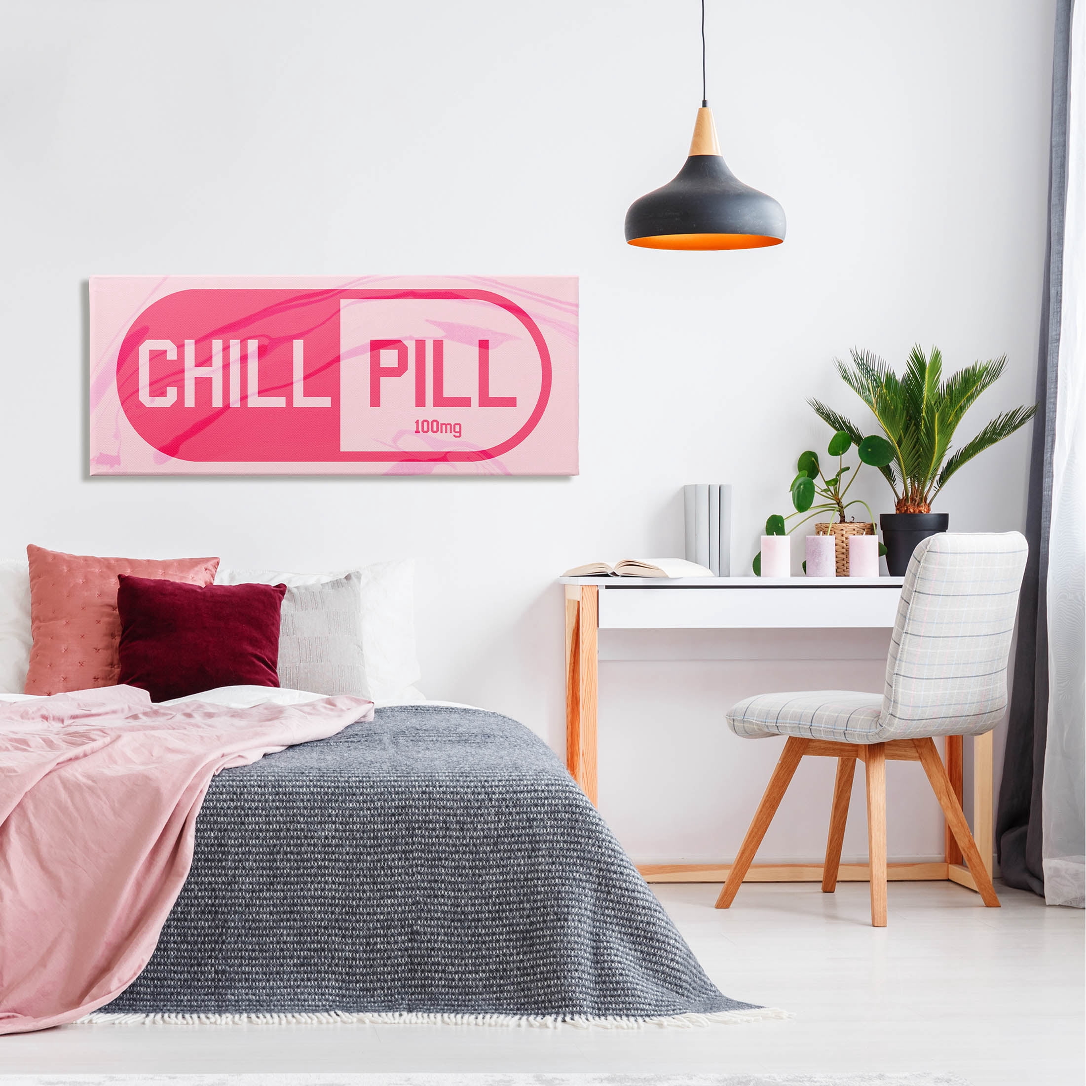 Stupell Industries Chill Pill Modern Casual Graphic Art Gallery Wrapped Canvas Print Wall Art, Design by Daphne Polselli