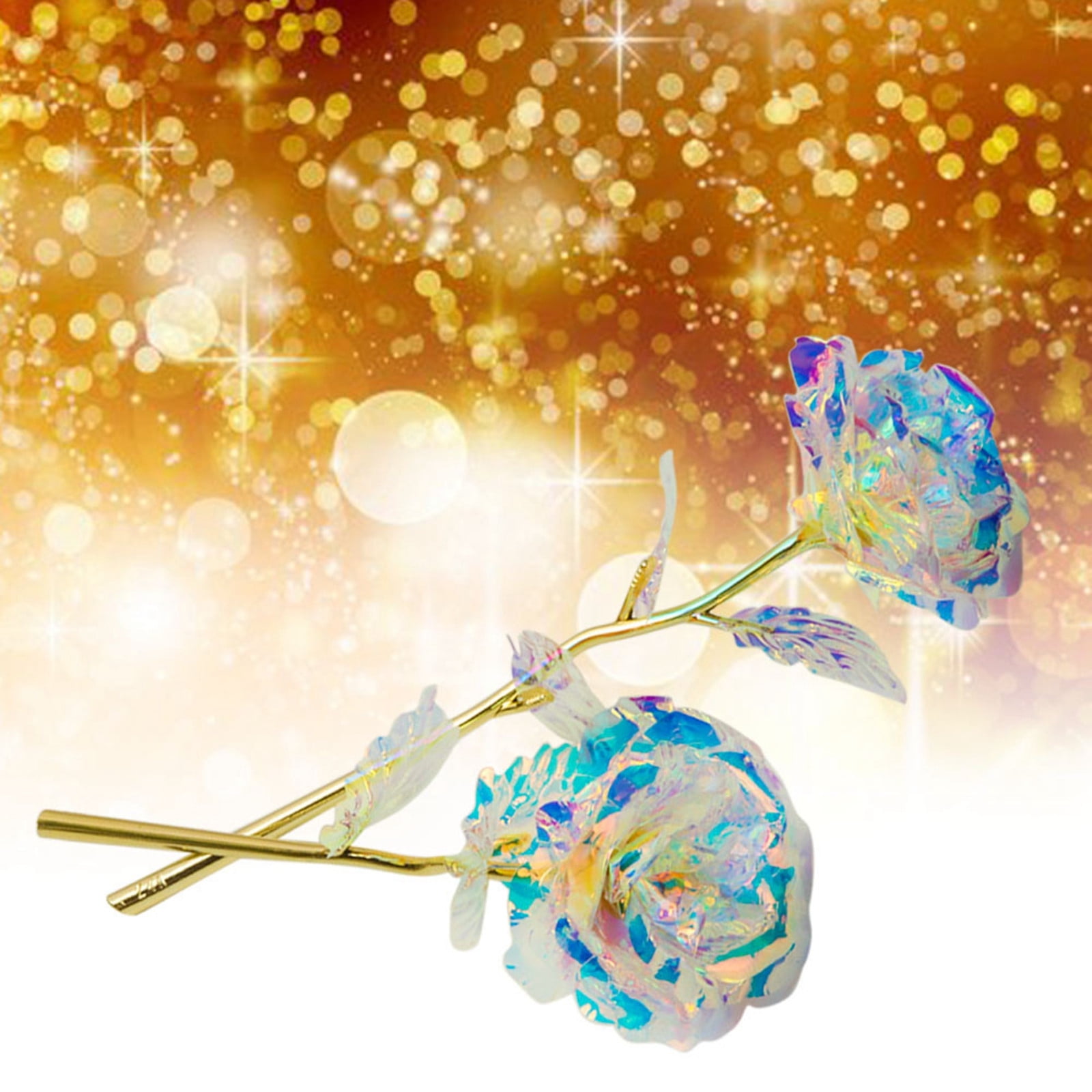 Everlasting Crystal Star Gold Pendant Foil Rose Valentine's Day Day Gift 