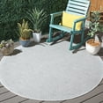 thumbnail image 2 of SAFAVIEH Sisal All-Weather Delroy Solid Indoor/Outdoor Area Rug, Blue/Ivory, 6'7" x 6'7" Round, 2 of 8