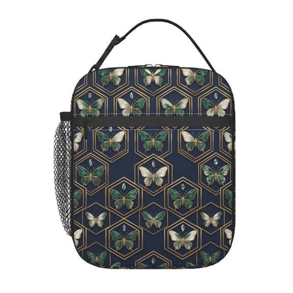 Butterfly Lunch Bag Insulated Leakproof Thermal Bag With Buckle Handle Reusable Lunch Box For Work Office Men Women Commute Daily