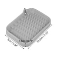 thumbnail image 4 of Unique Bargains Soap Dish Soap Cleaning Storage for Bathroom Kitchen Silicone Gray 2 Pcs, 4 of 7