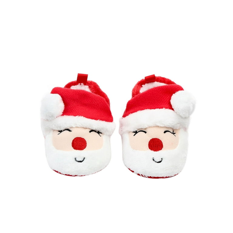 DcoolMoogl Newborn Infant Baby Christmas Shoes Santa Slippers