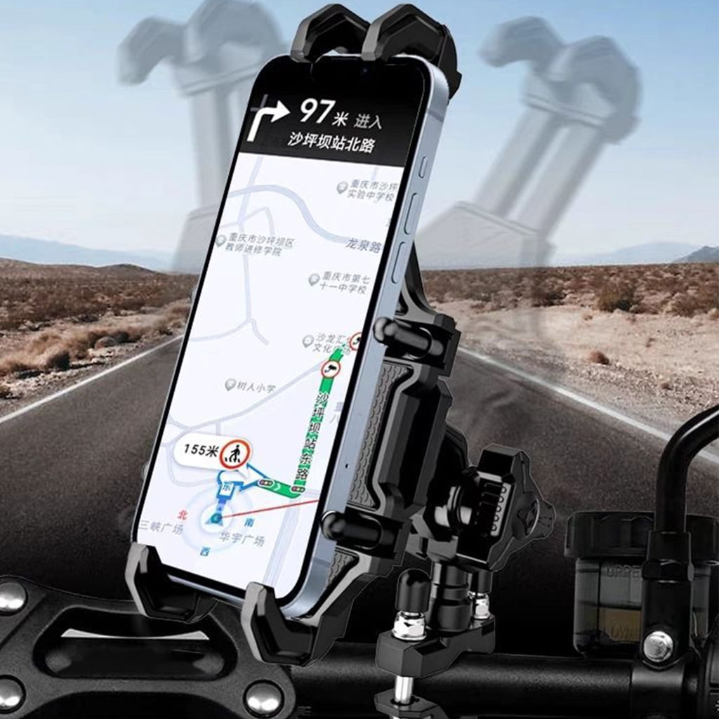 Vibration Resistant Motorcycle Phone Mount Holder Handlebar Mobiles Mount Stand