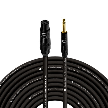 Coluber Cable - 3-Pin XLR Female to 1/4 TS Male 3-Pin Microphone Connector