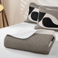 thumbnail image 4 of Erosebridal Modern Art Swirl Twin Quilt Set for Boys Girls, Abstract Curve Print Twin Coverlet Set, 2pcs, 4 of 7