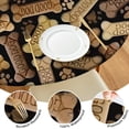 thumbnail image 4 of Dog Bones and Dog Footprints Round Fitted Tablecloth with Elastic Edge,Dining Table Cover Waterproof,Outdoor Round Tablecloth for Camping,Dining,Indoor and Outdoor, 4 of 7