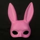 thumbnail image 2 of Disfraz de máscara de conejito para mujer Media máscara de conejo negro para Halloween Accesorio de mascarada de Pascua brillar Juguete, 2 of 5