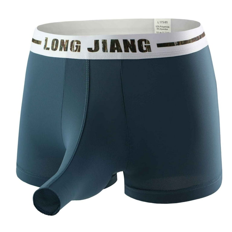 Quealent Captain Underpants Men's Underwear Bamboo Rayon Breathable Super  Soft Comfort Lightweight Pouch Boxer Briefs,Blue M 