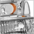 thumbnail image 4 of DNA Motoring For 1999-2004 Ford F250 F350 Super Duty Chrome Amber Corner Headlight Lamps Pair, 4 of 8