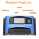 thumbnail image 3 of Controlador de carga solar MPPT Uxcell, cargador de panel solar de 30A 12V/24V regulador inteligente con pantalla LCD y puerto USB dual, 3 of 5