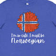 thumbnail image 4 of Inktastic I'm So Cute, I Must be Norwegian Sunflower Norway Flag Youth T-Shirt, 4 of 5