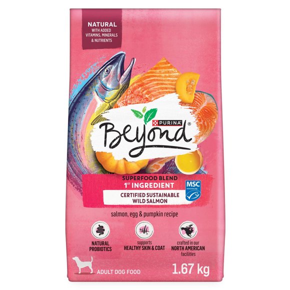 Beyond Mélange de Superaliments Recette Saumon Sauvage Pêché, Œuf & Citrouille, Nourriture Sèche pour Chiens 1.67kg