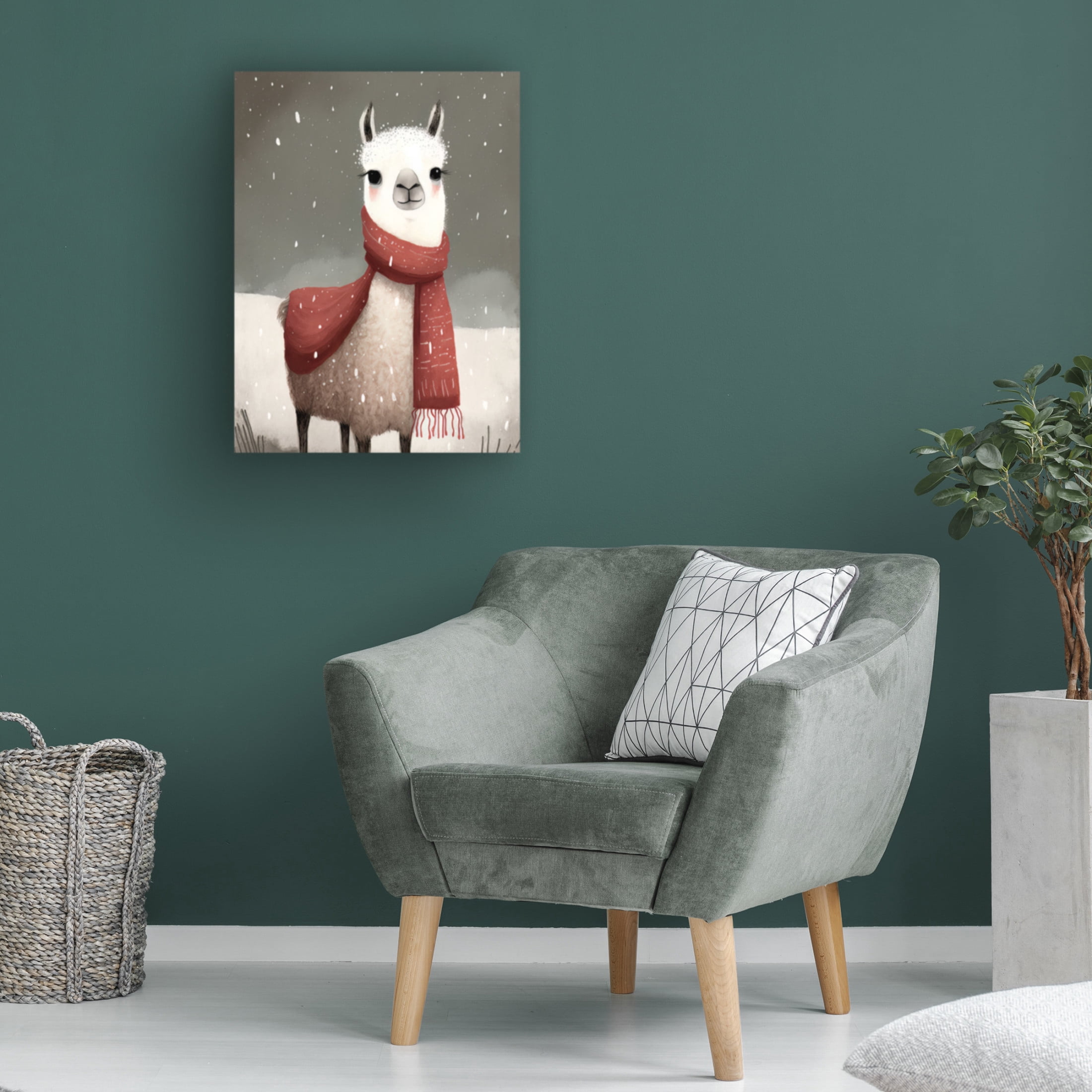 Canvas Wall Art - Bilge Paksoylu 'Lama 1' Wall Art for Living Room, Bedroom, or Office Décor by Trademark Fine Art - 35 x 47 Inches