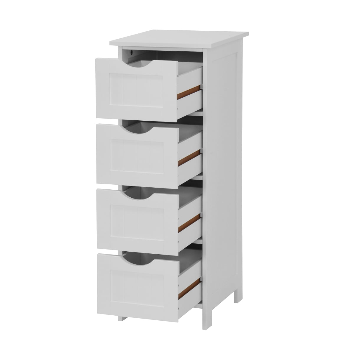 White Freestanding Bathroom Storage Cabinet Drawer-Equipped Cabinet for Bathroom Organization