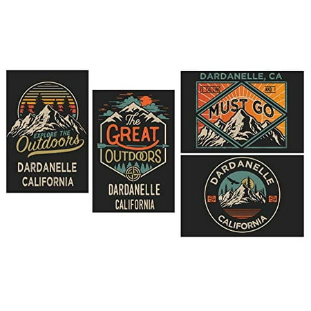 

Dardanelle California Souvenir 2x3 Inch Fridge Magnet The Great Outdoors Design 4-Pack