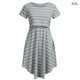 thumbnail image 1 of Sonducket Vestido de enfermería Vestido de rayas de manga corta Trajes de mujer que amamanta Vestidos Gris XXL, 1 of 6