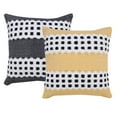 thumbnail image 6 of Ox Bay 20" x 20" Hand-Woven Yellow/ Black Stripe Organic Cotton Pillow Cover, 6 of 11