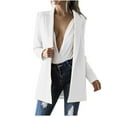 thumbnail image 2 of Leesechin Clearance Women's Casual Blazer Jackets Suit Colored Long Sleeve For Business Office White, 2 of 7