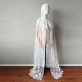 thumbnail image 7 of Yvsxxv 1Pc White Lace Bridal Hooded Cloak Wedding Shawl Veil for Bride Special Occasions, 7 of 7