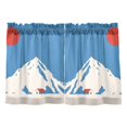 thumbnail image 7 of Yayeee Kitchen Curtains Tier Pair Light Filtering 27"x36" Rod Pocket Short Cafe Window Panel, Snow Mountain, 7 of 7
