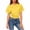 Yellow, variant on OGLCCG Crop Tops for Women Loose Fit Crew Neck Batwing Sleeve T-Shirts Summer Casual Solid Color Basic Going Out Tees Blouses,S,Orange