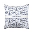 thumbnail image 1 of RYLABLUE Square Throw Pillow Covers Navy Blue Anchors And Stars Nautical Pattern Outdoor Pillowcases Polyester 18 X 18 Inch With Hidden Zipper Home Sofa Cushion Decorative Pillowcase, 1 of 1
