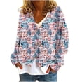 thumbnail image 2 of LOVZFMLL Vestes pour Femmes Mode Cardigan Imprimé Veste Décontractée Mode Manches Longues Col en V Haut/chemise Manches Longues à Capuche Veste Décontractée, 2 of 5