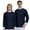 Navy, variant on Chef Coats for Men Double-Breasted Bakery Cook Coat Long Sleeve Soft Comfy Restaurant Uniform Black 2XL