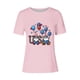 thumbnail image 3 of Tops de Ajuste Suelto para las Mujeres Sudadera Casual Impresa Manga Corta Cuello Redondo Superior, Poliéster, 3 of 7