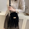 thumbnail image 6 of gcong Elegant Fringe Beaded Square Messenger Bag Versatile Crossbody Shoulder Handbag for Women Daily Use, 6 of 7